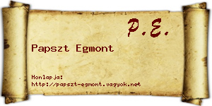 Papszt Egmont névjegykártya